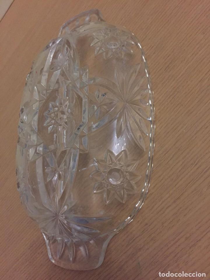 Antig&uuml;edades: CUENCO OVALADO DE CRISTAL TALLADO - Foto 3