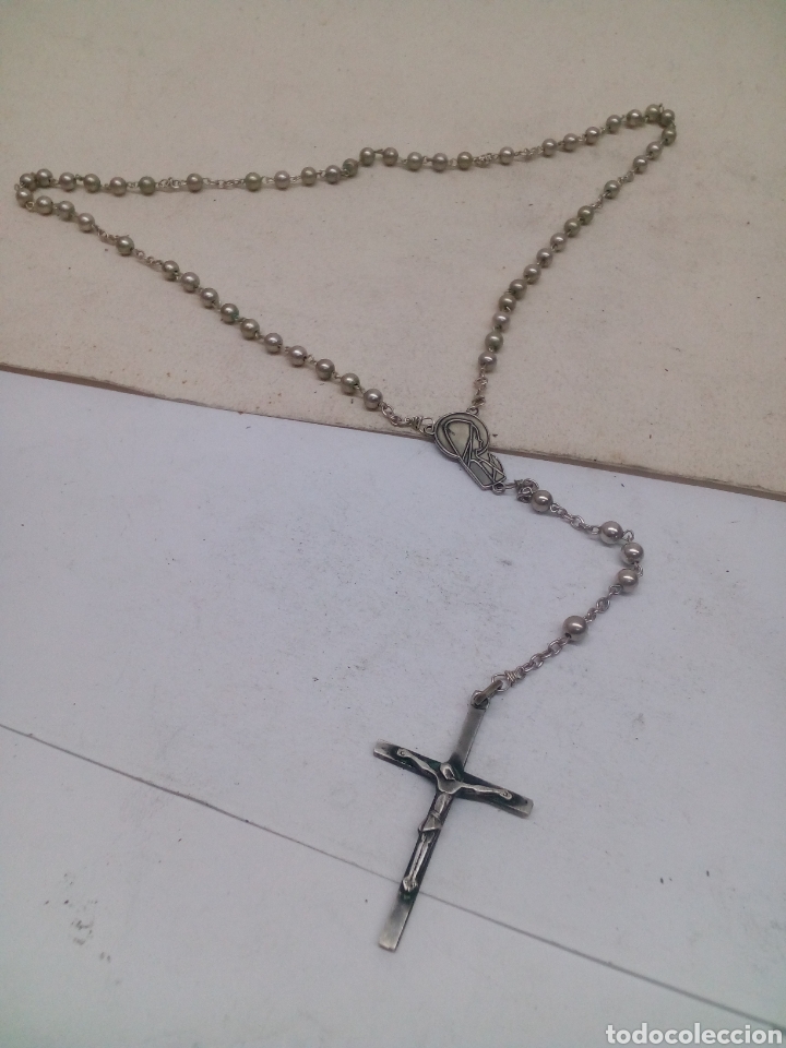 Antig&uuml;edades: Rosario de plata - Foto 1