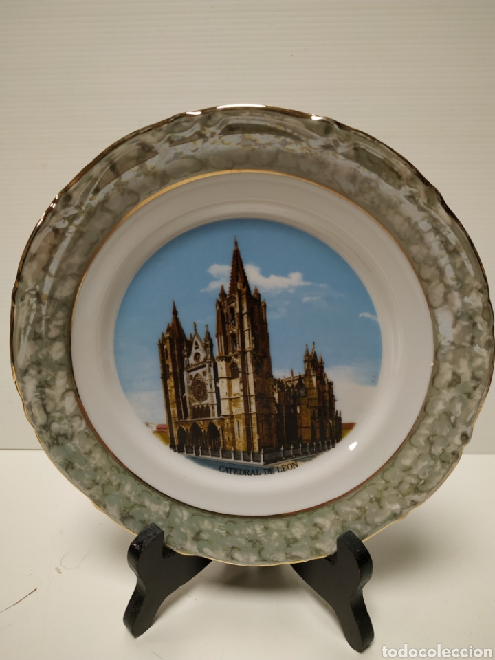 Antig&uuml;edades: Plato de porcelana 19,5 cm - Foto 1