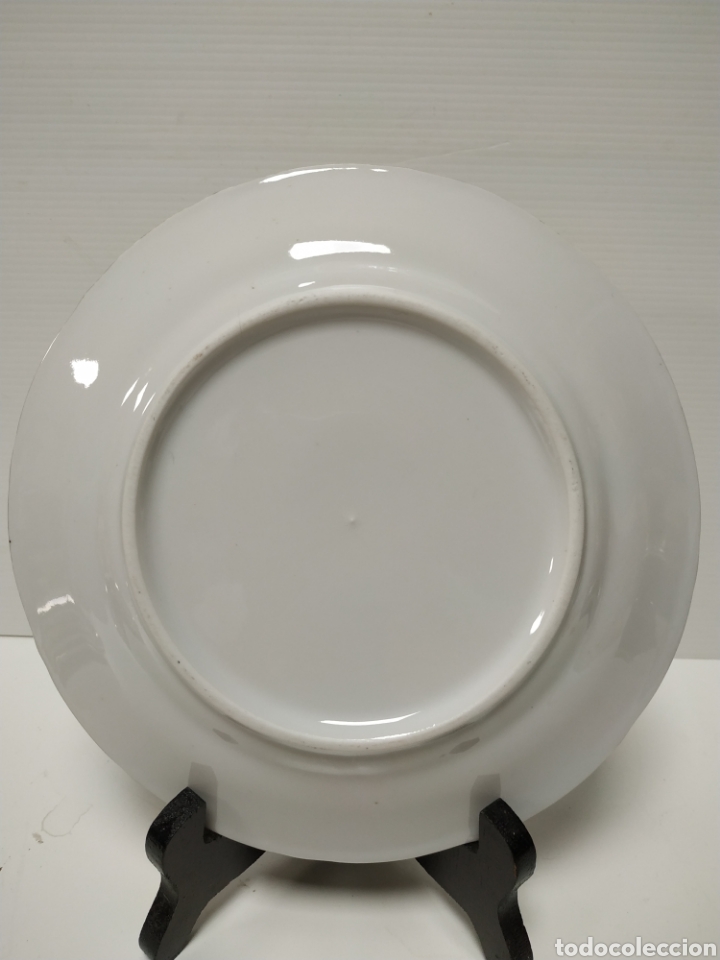 Antig&uuml;edades: Plato de porcelana 19,5 cm - Foto 2