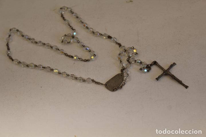 Antig&uuml;edades: rosario con cuentas de cristal - Foto 1