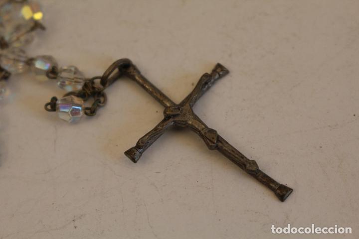 Antig&uuml;edades: rosario con cuentas de cristal - Foto 2