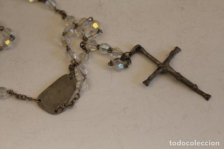 Antig&uuml;edades: rosario con cuentas de cristal - Foto 6