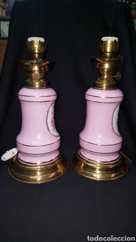 Antig&uuml;edades: PAREJA DE L&Aacute;MPARAS DE MESA - Foto 2
