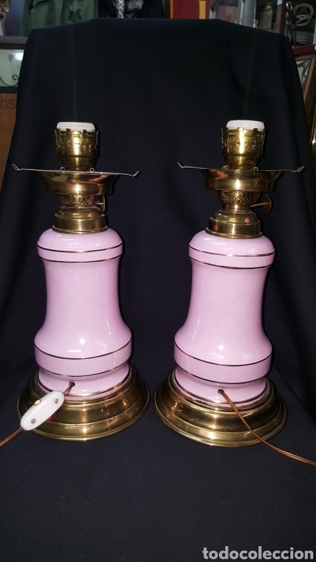 Antig&uuml;edades: PAREJA DE L&Aacute;MPARAS DE MESA - Foto 3