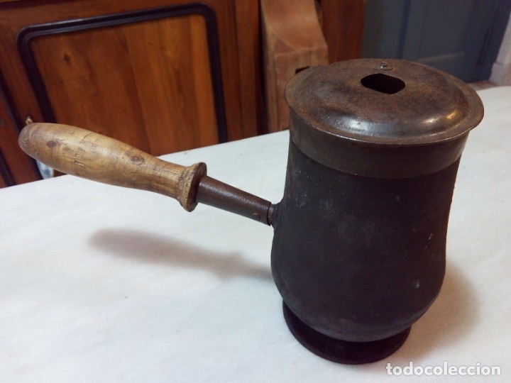 Antig&uuml;edades: ANTIGUA CHOCOLATERA DE FUNDICI&Oacute;N - Foto 3