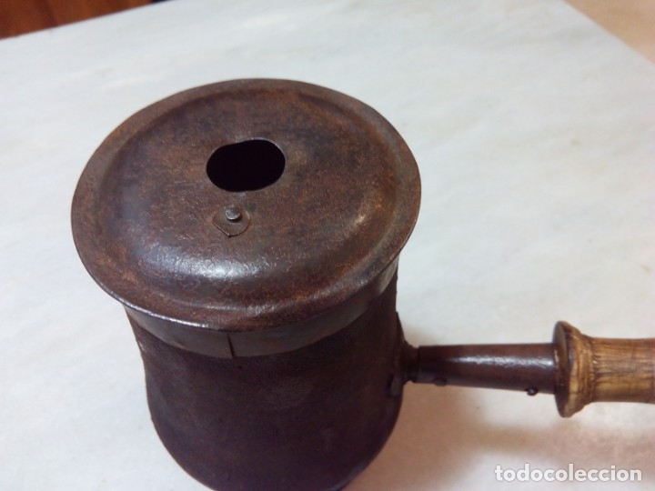 Antig&uuml;edades: ANTIGUA CHOCOLATERA DE FUNDICI&Oacute;N - Foto 4