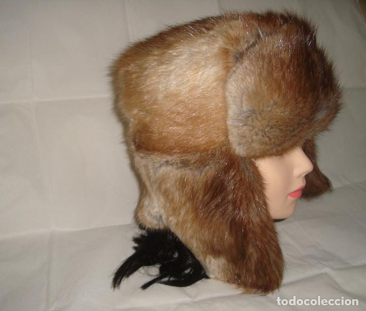 Antig&uuml;edades: ANTIGUO GORRO DE PIEL TALLA 57 - Foto 1