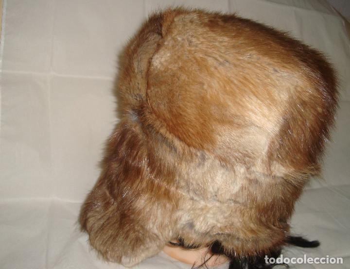 Antig&uuml;edades: ANTIGUO GORRO DE PIEL TALLA 57 - Foto 5