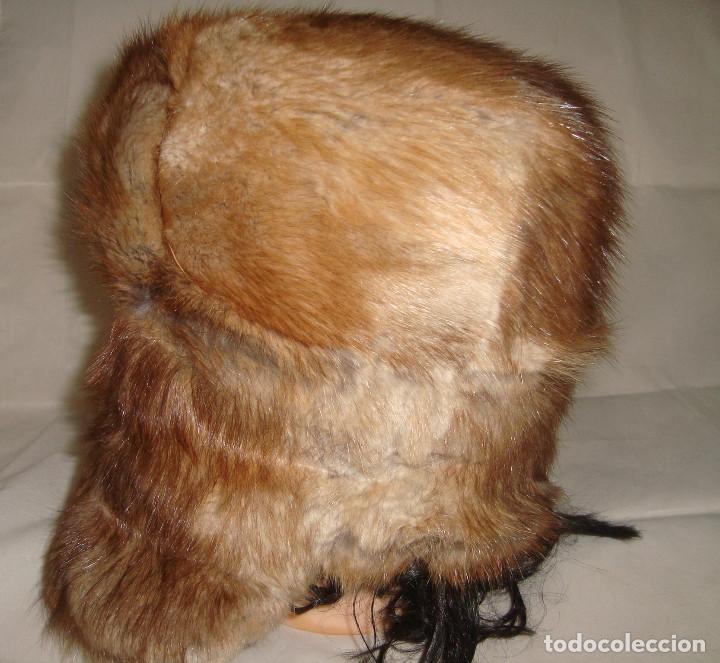Antig&uuml;edades: ANTIGUO GORRO DE PIEL TALLA 57 - Foto 6