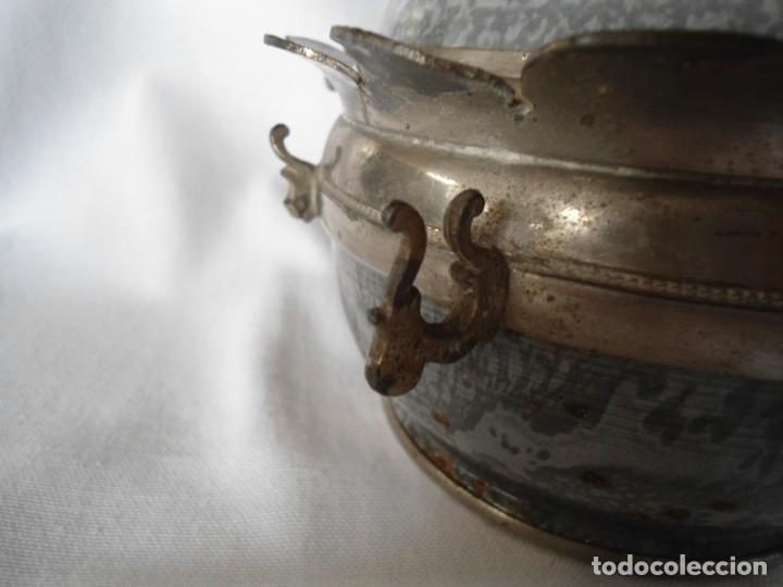 Antig&uuml;edades: ANTIGUA OLLA DE ESMALTE PORCELANICO - Foto 4