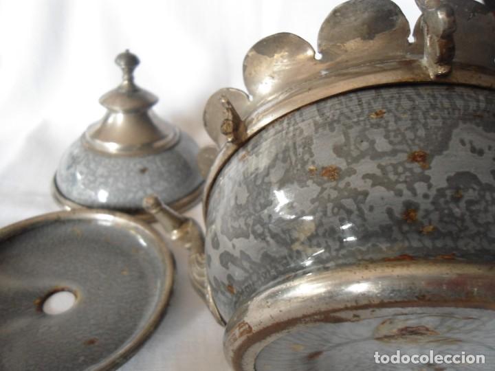 Antig&uuml;edades: ANTIGUA OLLA DE ESMALTE PORCELANICO - Foto 11