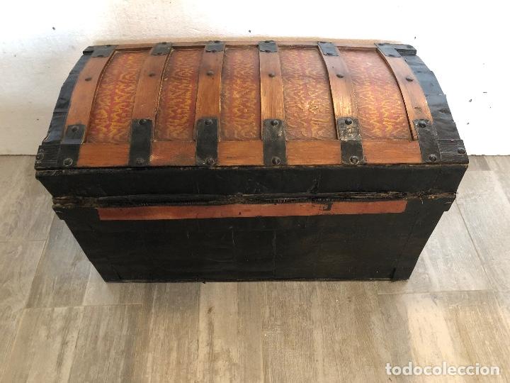 Antig&uuml;edades: ARCA-BAUL DE CHAPA Y MADERA - Foto 5