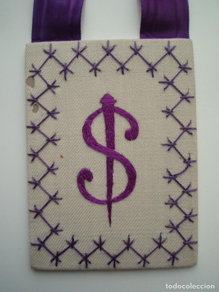 Antig&uuml;edades: ANTIGUO ESCAPULARIO TEXTIL. - Foto 4