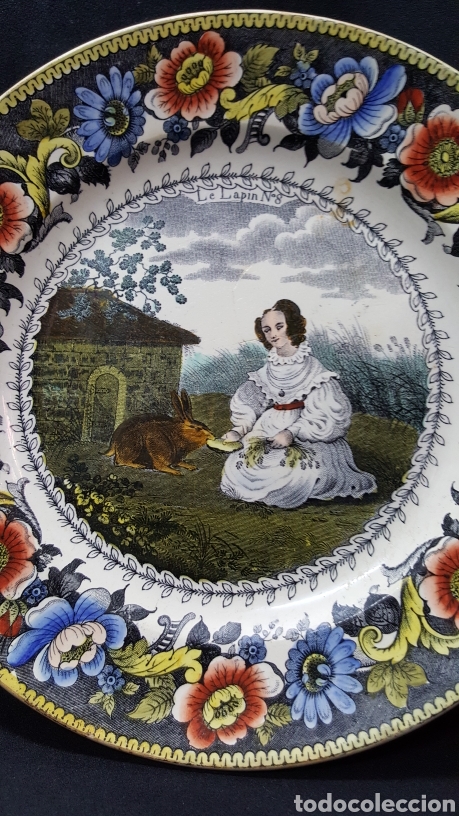 Antig&uuml;edades: PAREJA DE PLATOS FRANCESES - Foto 4