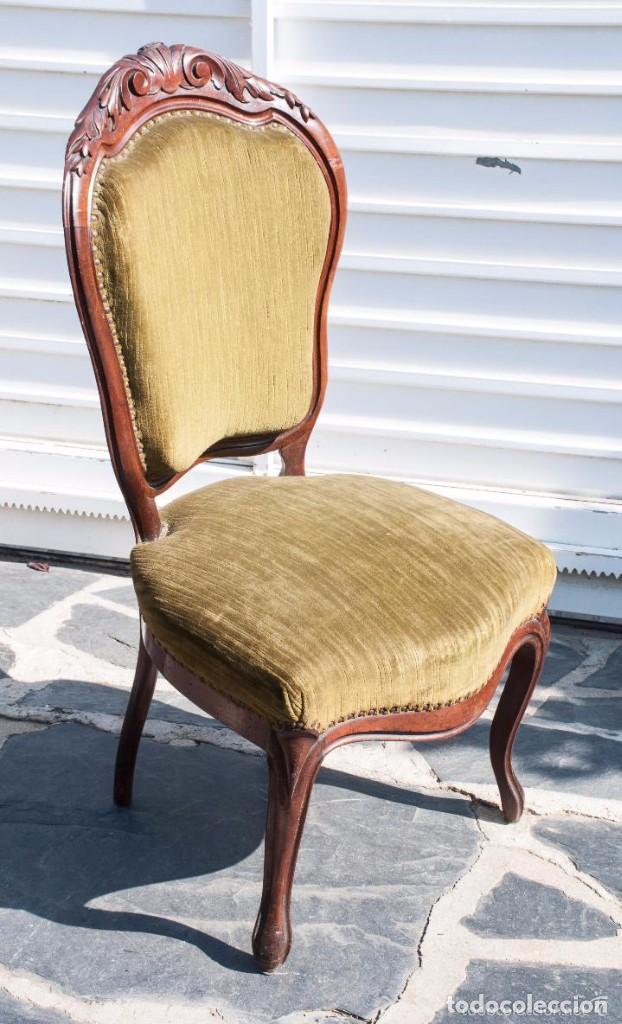 Antig&uuml;edades: SILLA ISABELINA DE CAOBA - Foto 2