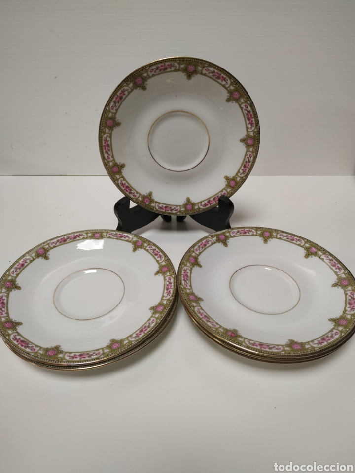 Antig&uuml;edades: 6 platos 15 cm A.Lanternier Limoges - Foto 1