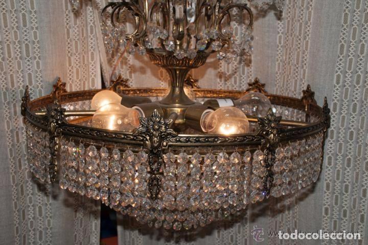 Antig&uuml;edades: LAMPARA DE CRISTAL DE COMEDOR - Foto 3