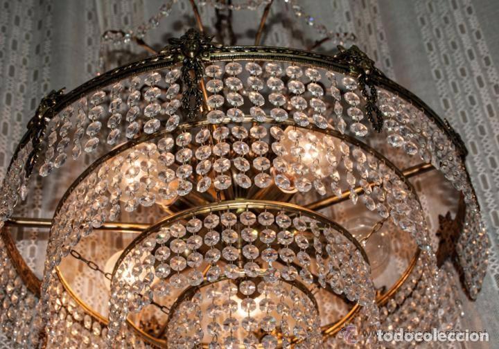 Antig&uuml;edades: LAMPARA DE CRISTAL DE COMEDOR - Foto 6