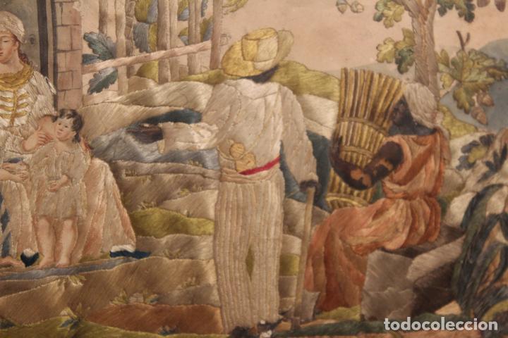 Antig&uuml;edades: antiguo bordado enmarcado - Foto 6