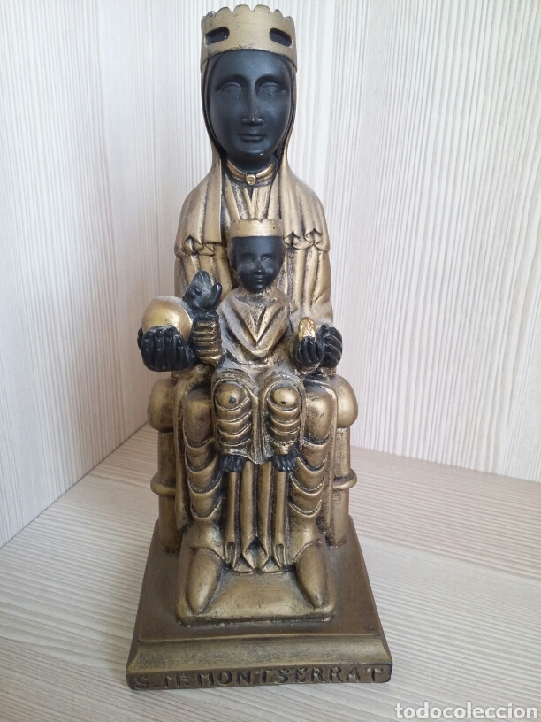 Antig&uuml;edades: Virgen de Monserrat en resina - Foto 1