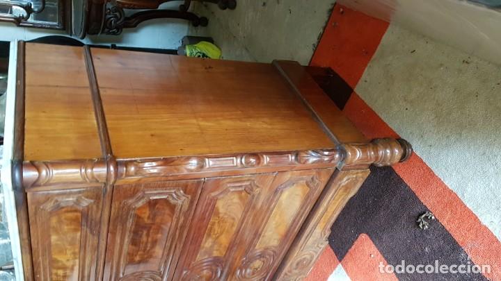 Antig&uuml;edades: C&oacute;moda escritorio doble deladitada en caoba - Foto 3