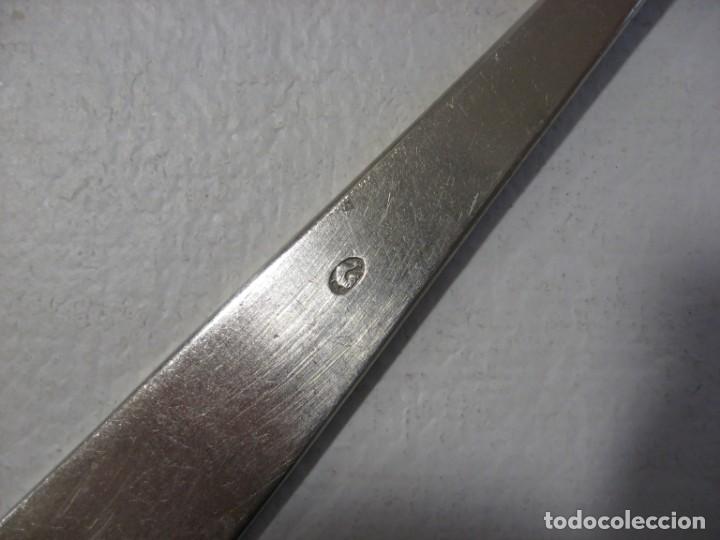 Antig&uuml;edades: ANTIGUO CUCHARON DE SERVIR EN ALPACA, 27 CM. DE LARGO. - Foto 2