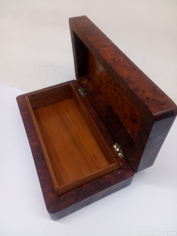 Antig&uuml;edades: Caja de madera raiz maciza - Foto 4