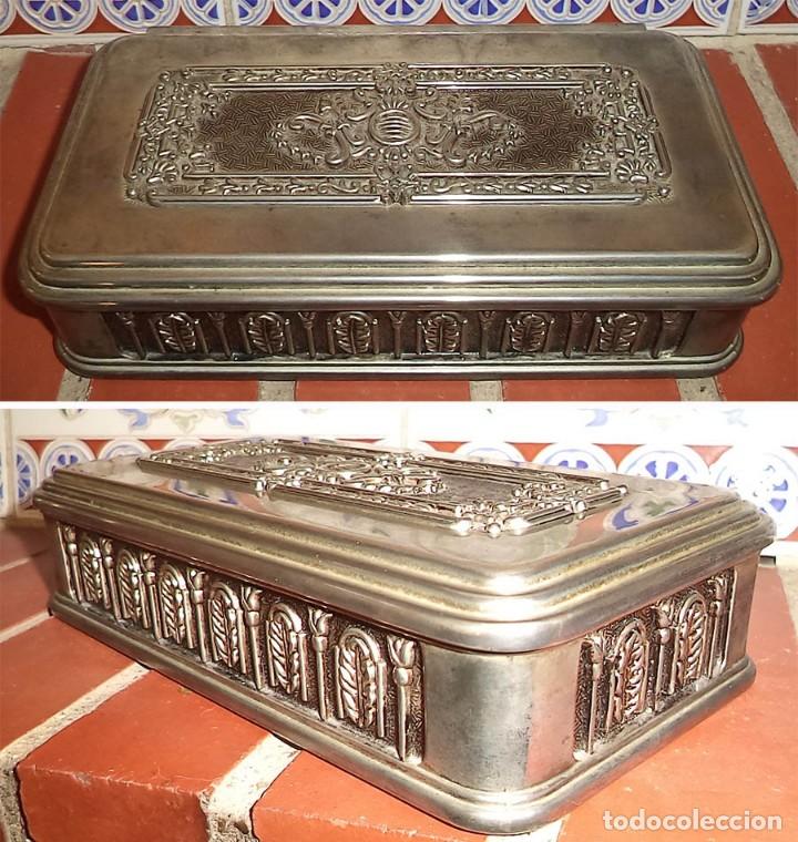 antigua caja de metal - Compra venta en todocoleccion