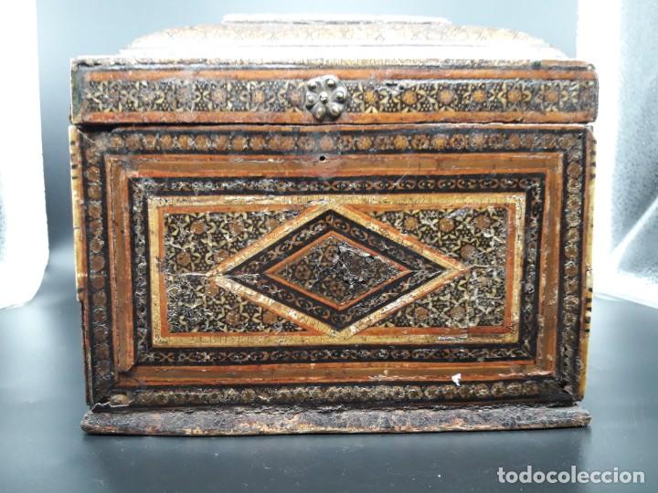 Antig&uuml;edades: Caja de marqueteria persa - Foto 2