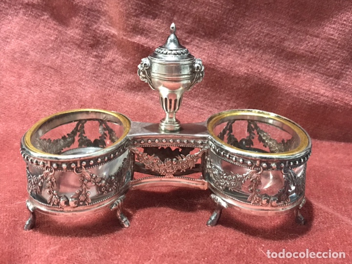 Antig&uuml;edades: SALERO PLATA. Siglo XIX - Foto 12