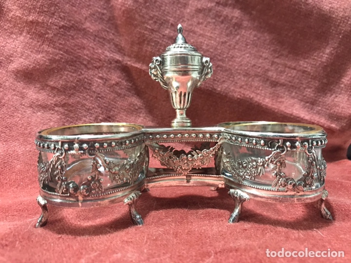 Antig&uuml;edades: SALERO PLATA. Siglo XIX - Foto 17