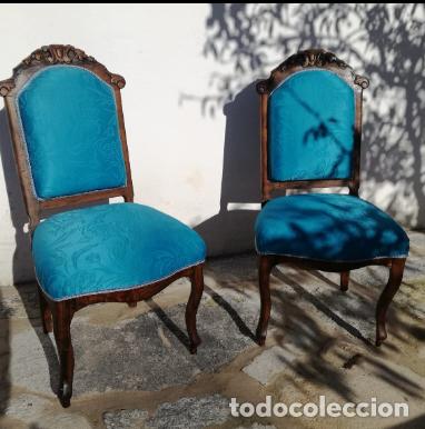 Antig&uuml;edades: Pareja de sillas - Foto 1