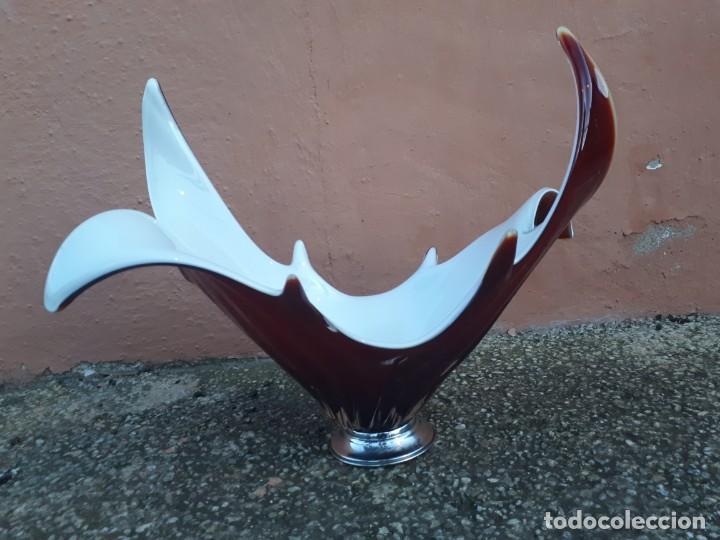 Antig&uuml;edades: antiguo centro de mesa de cristal - Foto 1