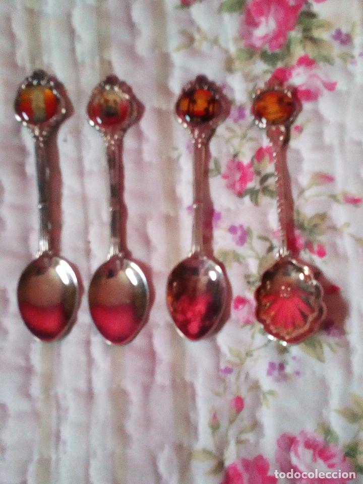 Antig&uuml;edades: Conjunto de 4 cucharas de t&eacute; ba&ntilde;ado en plata Stuart - Foto 1
