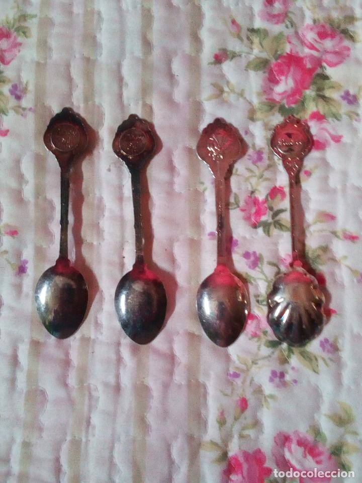 Antig&uuml;edades: Conjunto de 4 cucharas de t&eacute; ba&ntilde;ado en plata Stuart - Foto 2