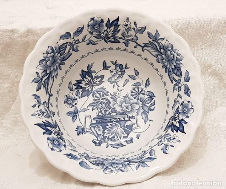 Antig&uuml;edades: Ensaladera, gran cuenco blue transferware, inglaterra. - Foto 1
