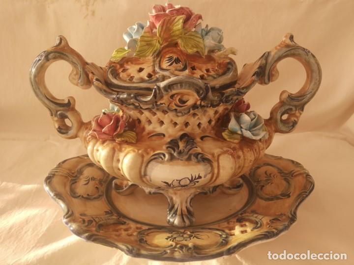 Antig&uuml;edades: SOPERA CER&Aacute;MICA ALFAL - NUMERADA - CENTRO MESA - Foto 1