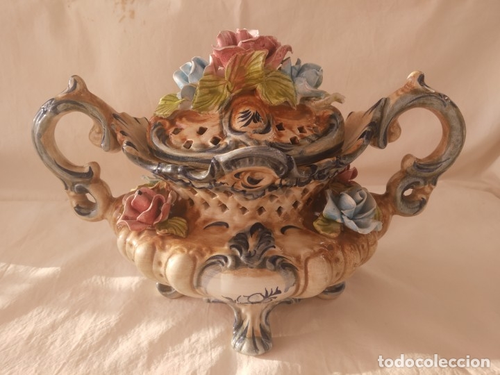Antig&uuml;edades: SOPERA CER&Aacute;MICA ALFAL - NUMERADA - CENTRO MESA - Foto 2