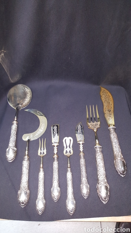 Antig&uuml;edades: LUJOSO JUEGO DE CUBIERTOS DE SERVIR - Foto 52