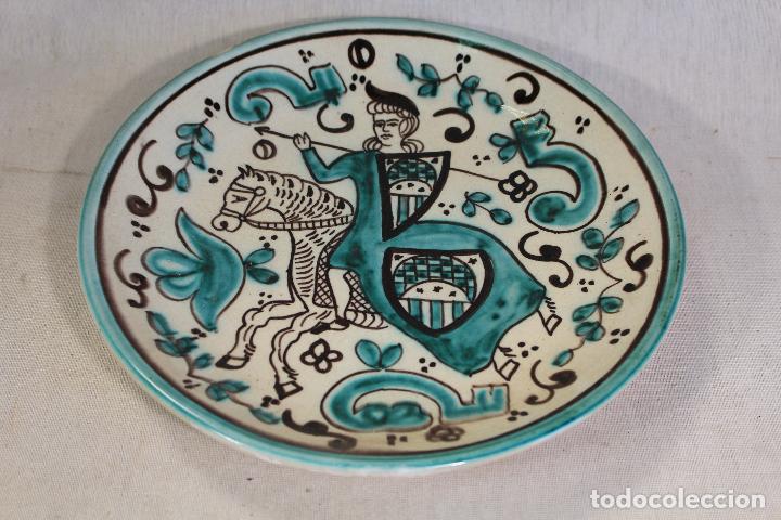 Antig&uuml;edades: plato en ceramica placor - manises - Foto 1