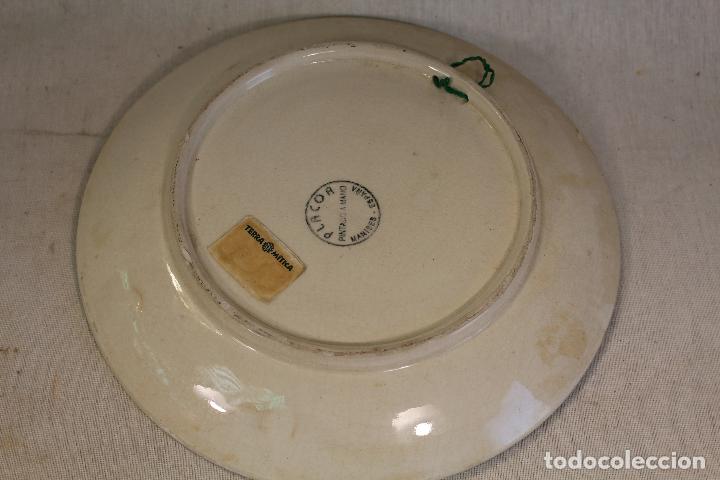 Antig&uuml;edades: plato en ceramica placor - manises - Foto 3