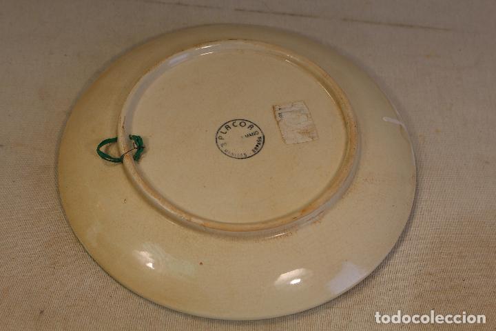 Antig&uuml;edades: plato en ceramica placor - manises - Foto 3