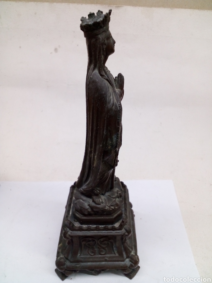 Antig&uuml;edades: Figura de bronce Virgen de Lourdes - Foto 2