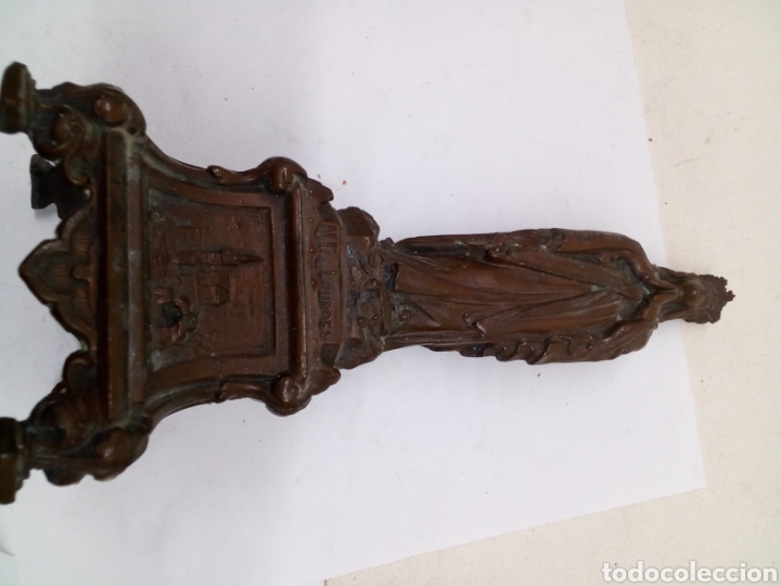 Antig&uuml;edades: Figura de bronce Virgen de Lourdes - Foto 4