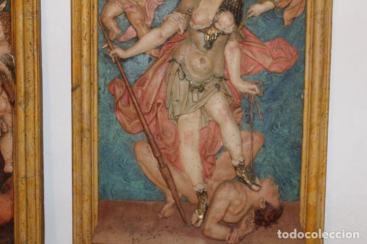Antig&uuml;edades: PAREJA DE PANELES MITOLOGICOS OREJUDO - Foto 25