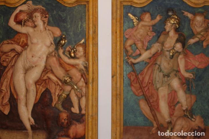 Antig&uuml;edades: PAREJA DE PANELES MITOLOGICOS OREJUDO - Foto 26