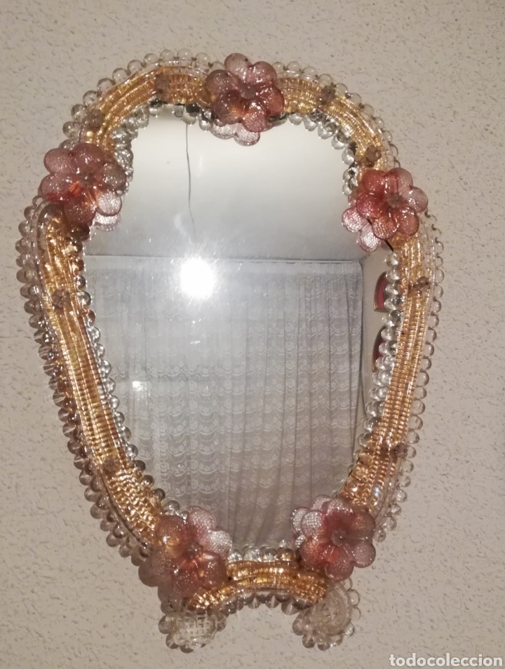 Antig&uuml;edades: Espejo de cristal antiguo