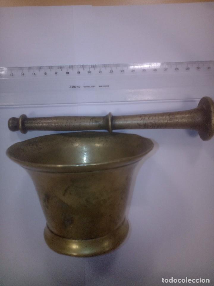 Antig&uuml;edades: almirez de bronce - Foto 2