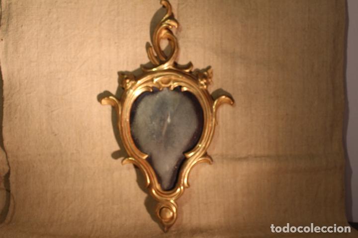 Antig&uuml;edades: ESPEJO CORNUCOPIA DE MADERA DORADO - Foto 1